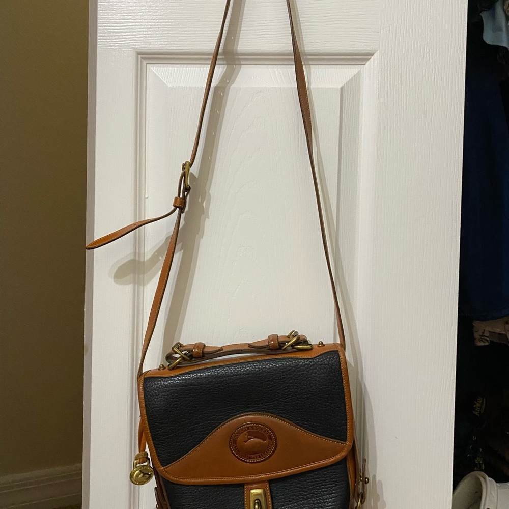 Dooney & Bourke Black and Brown Crossbody Bag
